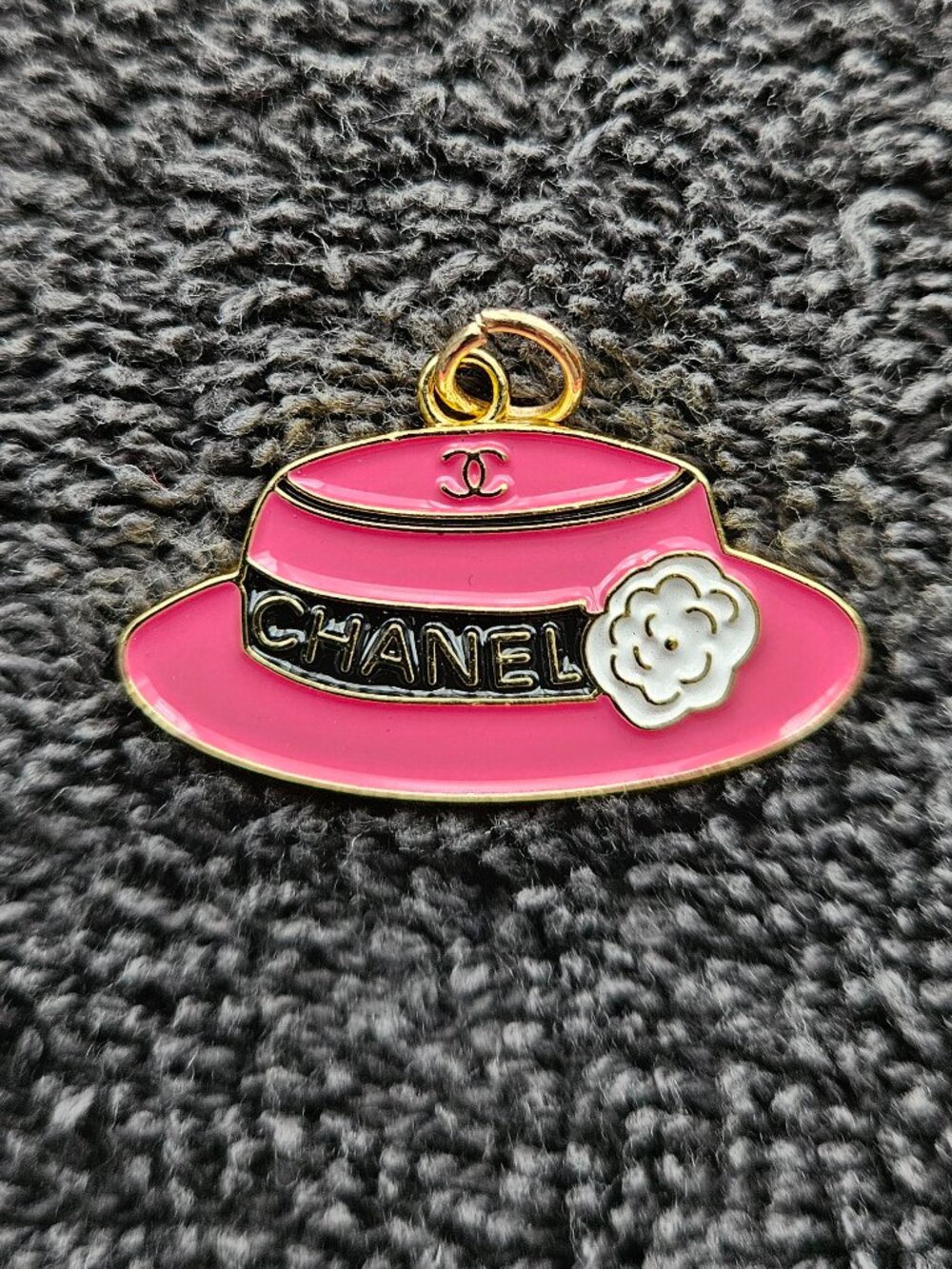 Elegant Carnation Pink Hat Charm